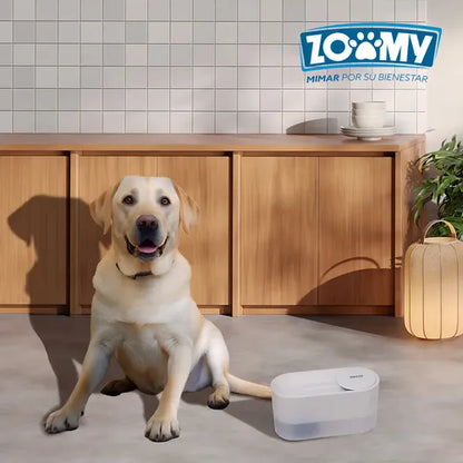 Bebedero Zoomy 1.5l 3 Filtros Plástico Abs Perros Y Gatos Blanco