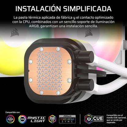 Corsair Nautilus 240 Rs Argb Enfriamiento Líquido Cpu Blanco