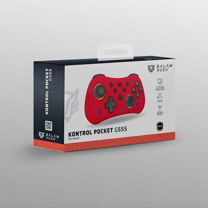 Gamepad Balam Rush Kontrol Pocket G555 Conexion Dual Bluetooth 5.0 / Usb-c Switch Android Ios Pc Rojo Br-942584