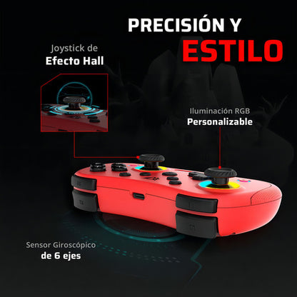 Gamepad Balam Rush Kontrol Pocket G555 Conexion Dual Bluetooth 5.0 / Usb-c Switch Android Ios Pc Rojo Br-942584