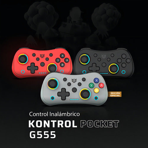 Gamepad Balam Rush Kontrol Pocket G555 Conexion Dual Bluetooth 5.0 / Usb-c Switch Android Ios Pc Rojo Br-942584