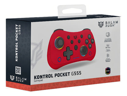 Gamepad Balam Rush Kontrol Pocket G555 Conexion Dual Bluetooth 5.0 / Usb-c Switch Android Ios Pc Rojo Br-942584