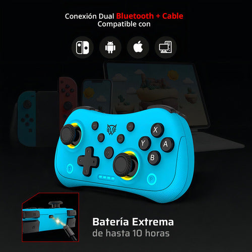 Gamepad Balam Rush Kontrol Pocket G555 Conexion Dual Bt 5.0 / Usb-c Switch Android Ios Pc Azul Br-942577