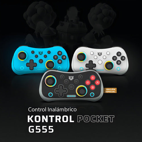 Gamepad Balam Rush Kontrol Pocket G555 Conexion Dual Bt 5.0 / Usb-c Switch Android Ios Pc Azul Br-942577