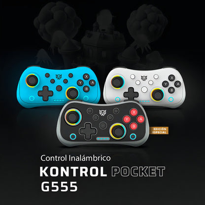Gamepad Balam Rush Kontrol Pocket G555 Conexion Dual Bt 5.0 / Usb-c Switch Android Ios Pc Azul Br-942577