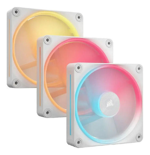 Ventilador Corsair Icue Link Lx120-r, 3x 120mm, 2400rpm, Rgb Blanco