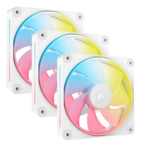Ventilador Corsair Icue Link Lx120-r, 3x 120mm, 2400rpm, Rgb Blanco