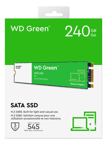 Ssd Western Digital Wd Green, 240gb, Sata Iii, M.2 Verde