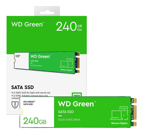 Ssd Western Digital Wd Green, 240gb, Sata Iii, M.2 Verde