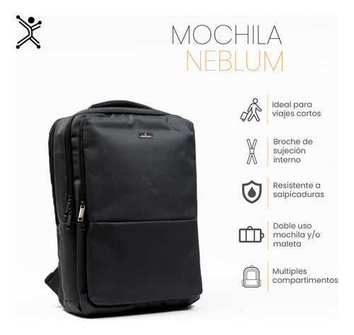 Mochila Porta Notebook Pc-084747 Perfect Choice Negra