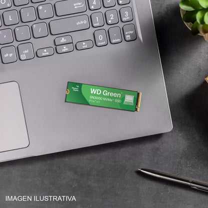 Unidad Ssd M.2 Wd 1tb (wds100t4g0e) Green Sn3000, Pcie 4.0 Negro