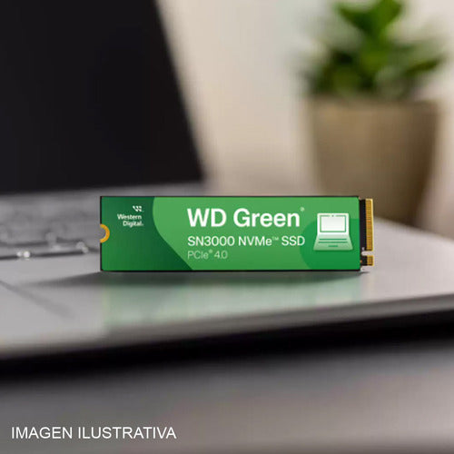 Unidad Ssd M.2 Wd 1tb (wds100t4g0e) Green Sn3000, Pcie 4.0 Negro