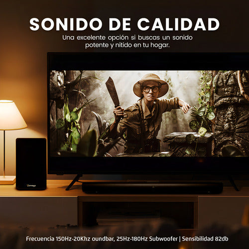 Vorago Barra De Sonido Con Subwoofer Spb-551 5.0, 110w Rms Negro 50/60 Hz