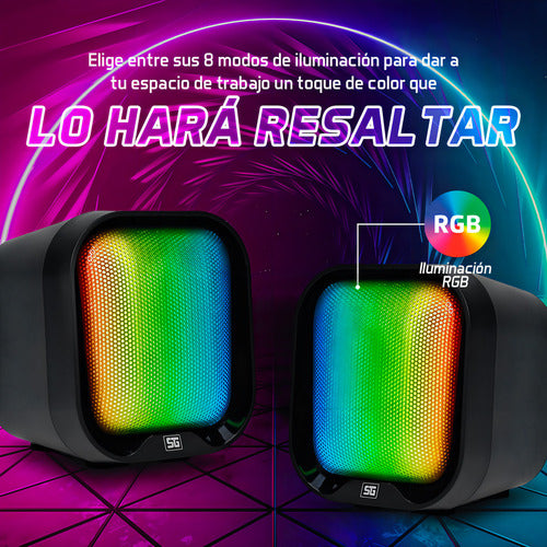 Start The Game Bocina Para Computadora Spk-109, Usb-a 2w Rms Negro