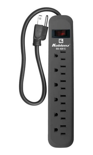 Multicontacto Supresor De Voltaje Koblenz Ss-420 C Negro Color Gris Oscuro