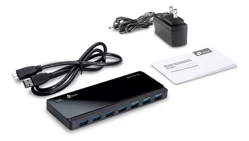 Adaptador De Hub Usb 3.0 Negro Tp-link Uh700 De 7 Puertos