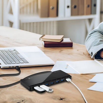 Adaptador De Hub Usb 3.0 Negro Tp-link Uh700 De 7 Puertos