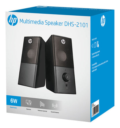 Hp Bocina Para Computadora Dhs-2101, Alámbrico, 6w Rms Negro
