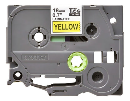 Cinta Brother Tze641 (18mm X 8mts) Amarillo Sobre Negro
