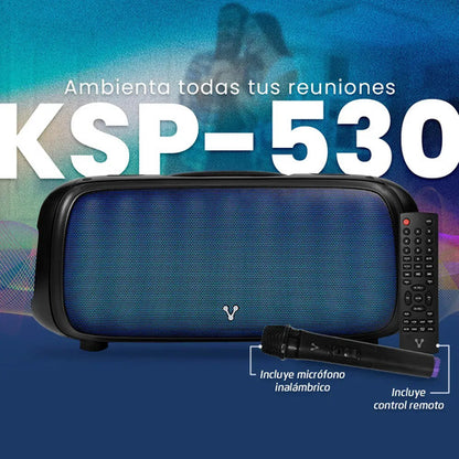 Vorago Bocina Ksp-530, Bluetooth, Inalámbrico, Usb, Negro Negro