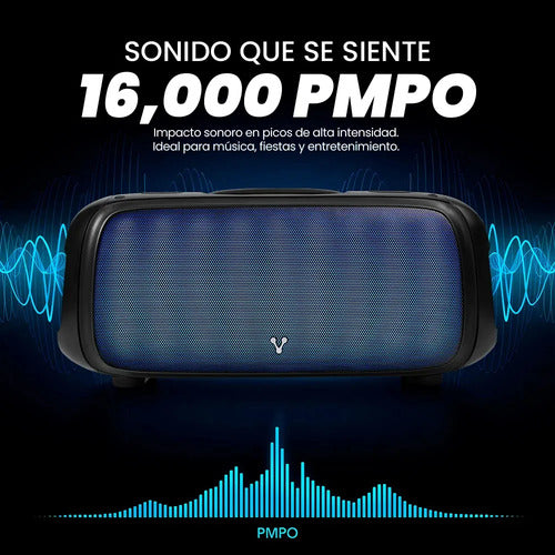 Vorago Bocina Ksp-530, Bluetooth, Inalámbrico, Usb, Negro Negro