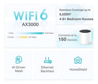 Ax3000 W. H. Mesh Wi-fi 6 Stm Tp-link Deco X55 (3-pack) /vc