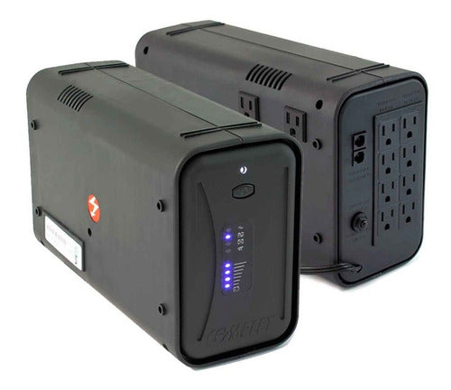 No Break Complet T1500, 750w, 1500va Salida 120v 10 Contacto Negro