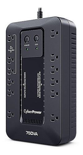 No Break Cyberpower Ec750g, 450w, 750va 12 Contactos Negro