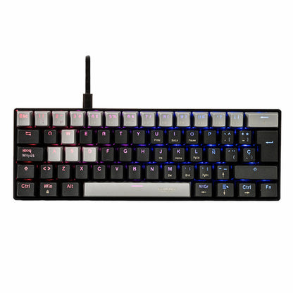 Teclado Naceb Viper Led Rgb 60% Mecánico, Mx Red Usb Español Negro Español Latinoamérica