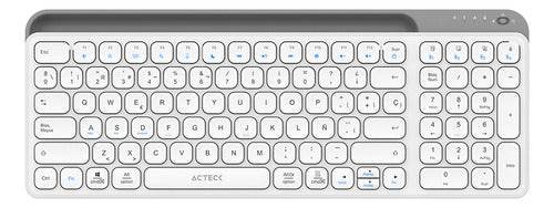 Teclado Acteck Inspire Trek Ti747, Rf Blanco, Español Blanco Español Latinoamérica