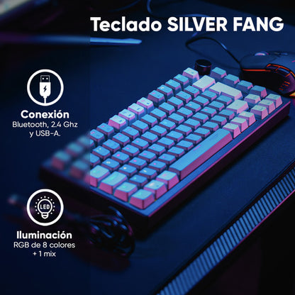 Gaming Naceb Teclado Mecánico Gamer Silver Fang Na-0969