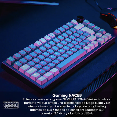 Gaming Naceb Teclado Mecánico Gamer Silver Fang Na-0969