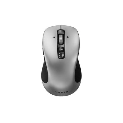 Mouse Ergonómico Naceb Na-0132g, Inalámbrico Óptico 3.200dpi Gris