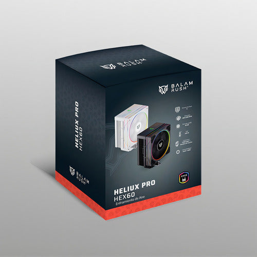 Disipador Cpu Balam Rush Heliux Pro Hex60, 120mm Blanco