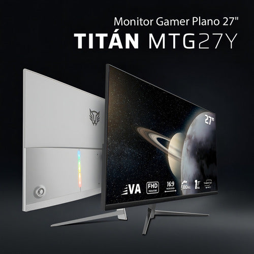 Monitor Gamer Plano 27 Va Titan Mtg27y 180hz Legend Blanco Blanco