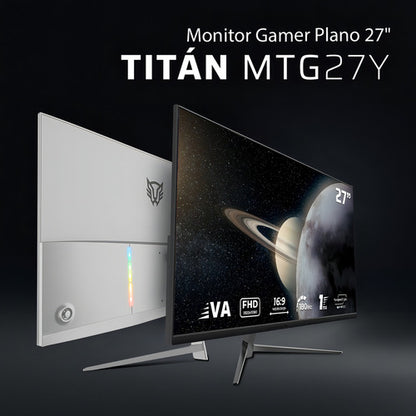 Monitor Gamer Plano 27 Va Titan Mtg27y 180hz Legend Blanco Blanco