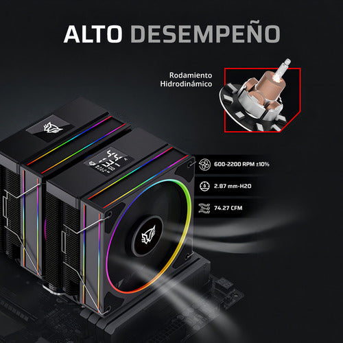 Disipador Cpu Balam Rush Heliux Pro Hex55, 120mm, 2000rpm