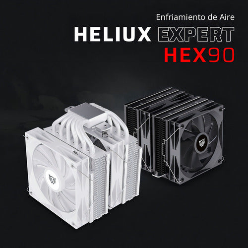 Disipador Cpu Balam Rush Heliux Expert Hex90, 120mm Blanco