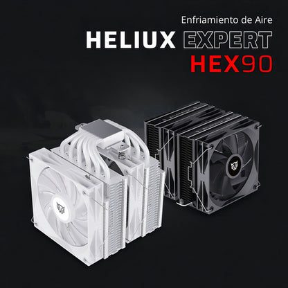 Disipador Cpu Balam Rush Heliux Expert Hex90, 120mm Blanco