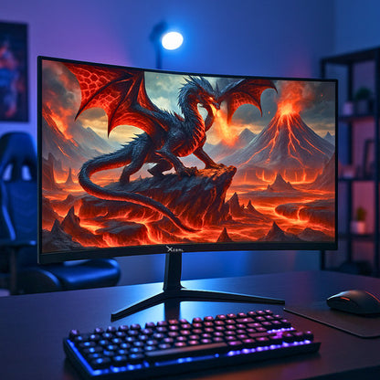 Monitor Gamer Curvo Xzeal Xz4010-2 Lcd 27  Fhd 180hz Freesyn Negro
