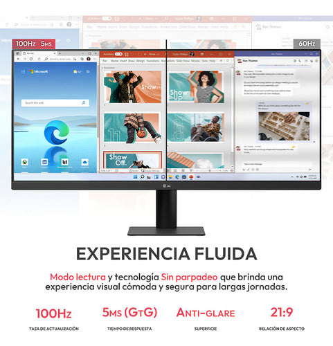 Monitor 29  LG Ultrawide 5ms 100hz Panel Ips Uwfhd Hdmi Disp