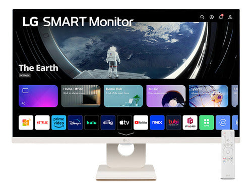 Monitor Lg Full Hd Ips 31.5, Smart Web Os 32sr50f-w, Blanco