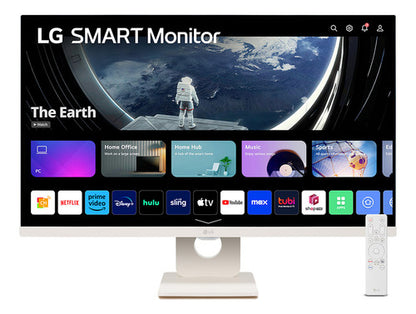 Monitor Lg Full Hd Ips 31.5, Smart Web Os 32sr50f-w, Blanco