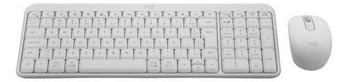 Kit De Teclado Y Mouse Logitech Mk250, Inalámbrico, Blanco Blanco