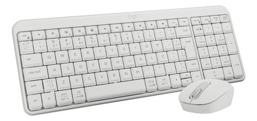 Kit De Teclado Y Mouse Logitech Mk250, Inalámbrico, Blanco Blanco