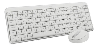 Kit De Teclado Y Mouse Logitech Mk250, Inalámbrico, Blanco Blanco