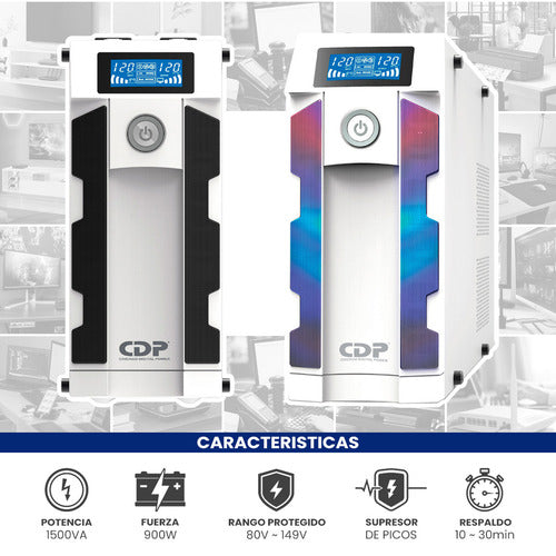 No Break Inteligente Gamer Cdp Gsmart1516 Ups 1500va/900w 16
