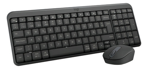 Kit De Teclado Y Mouse Logitech Mk250 Compact, Inalámbrico Negro
