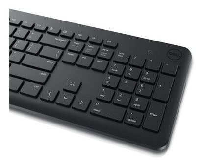Kit Teclado Y Mouse Inalámbrico Dell Km3322w Español Negro Negro