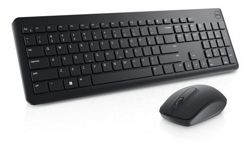 Kit Teclado Y Mouse Inalámbrico Dell Km3322w Español Negro Negro